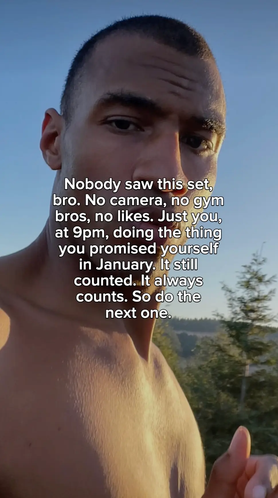 Vertical reel made with Rymate — quote text over b-roll footage (example 2)